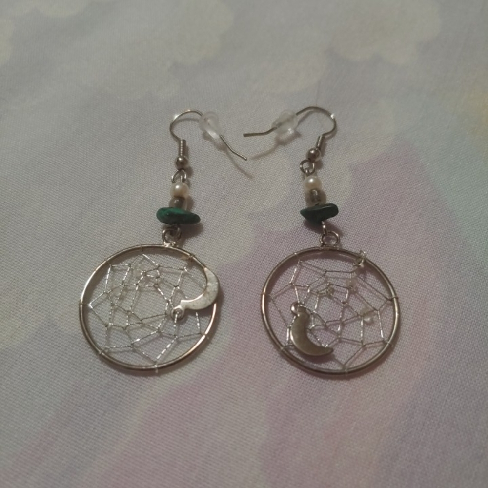 Silver Dream Catcher Earrings